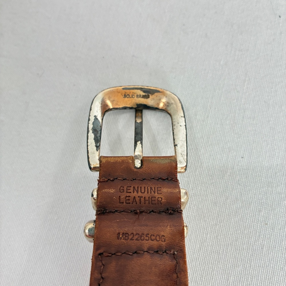 Y2K Fossil Braided Belt Mens 34 Brown Woven Leather Western Boho Vintage - Picture 5 of 9